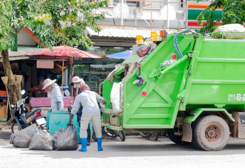 Measuring cubic yards of waste on an urban site